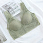 Silk Back Beauty Lace Comfortable Mulberry Silk Solid Color Bra—07