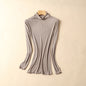 2024.1011 Mulberry Silk Turtleneck Slim-Fit Thermal Base Layer for Autumn