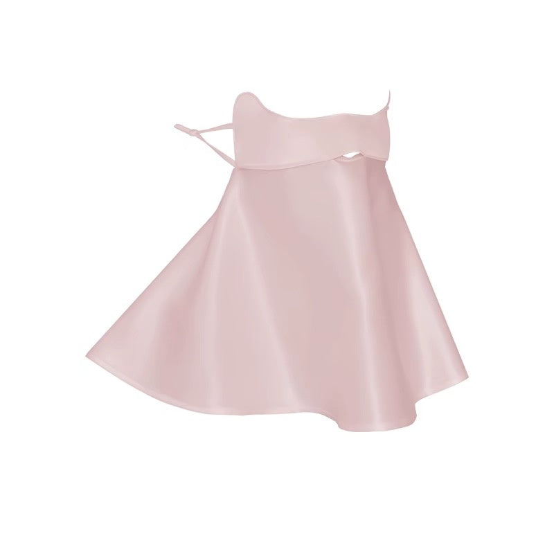 Half-face Sun Protection Mask with Neck Coverage, 3D Sunshade Dustproof Breathable Silk Mask for Women, Summer Anti-dust and Sandproof Mask