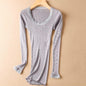 2024.1011 Women's Mulberry Silk Thermal Underwear for Autumn and Winter（Top Only）