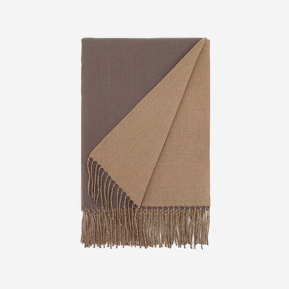 Double-Sided Two-Tone Scarf Shawl