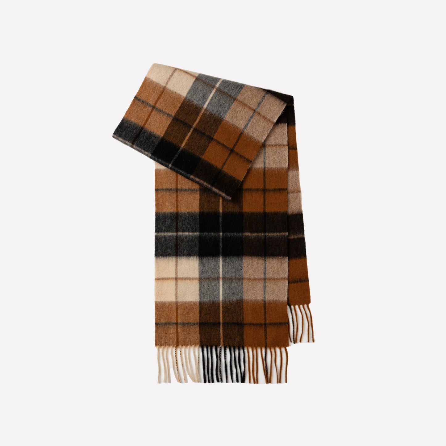 100% Wool Scarf - Premium Minimalist Plaid Design for Women