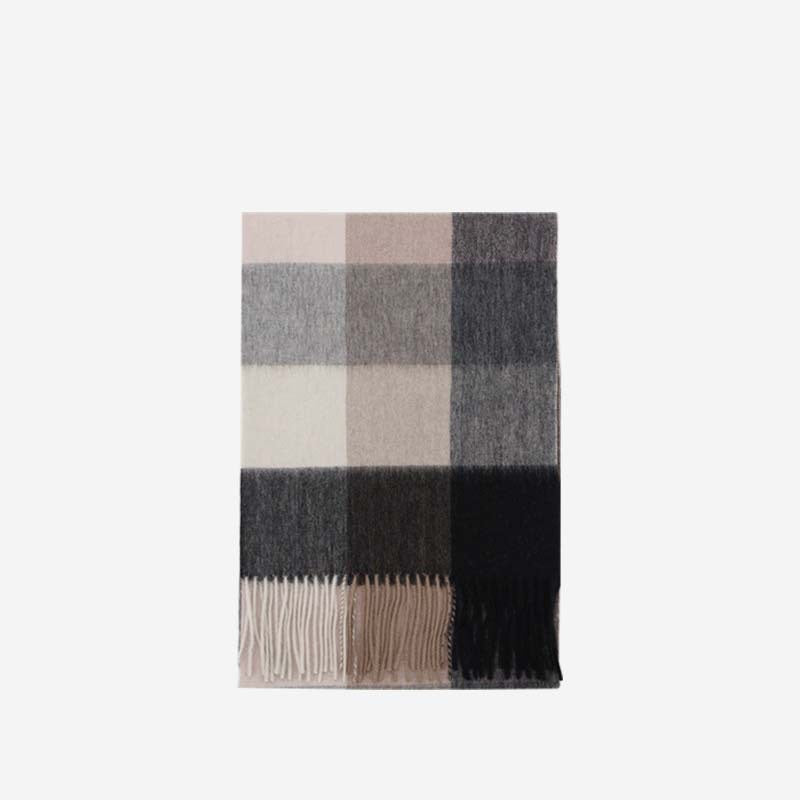 New Color Wool Scarf - Premium Minimalist Plaid Design