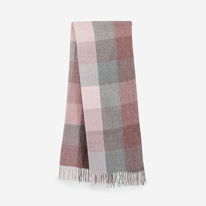 Plaid Cashmere-Feel Scarf and Versatile Shawl