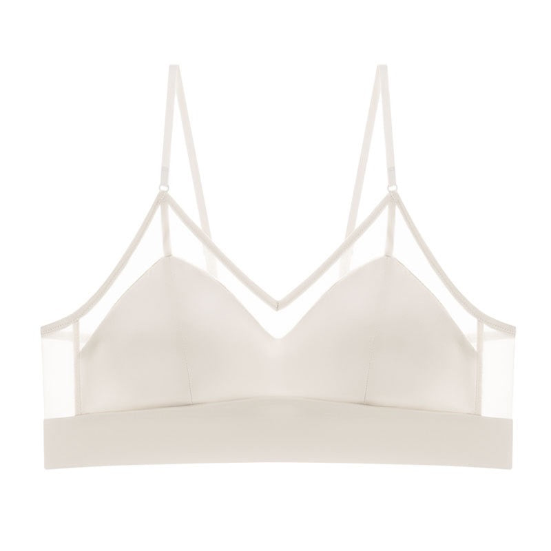 French Seamless Summer Thin Mulberry Silk Bra—08