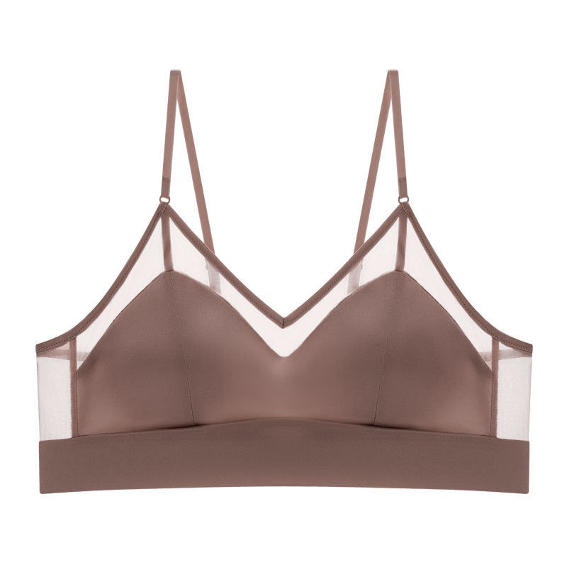 French Seamless Summer Thin Mulberry Silk Bra—08