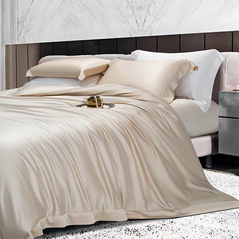 High-end 100-thread count double-sided orchid silky four-piece set