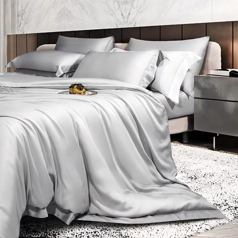 High-end 100-thread count double-sided orchid silky four-piece set