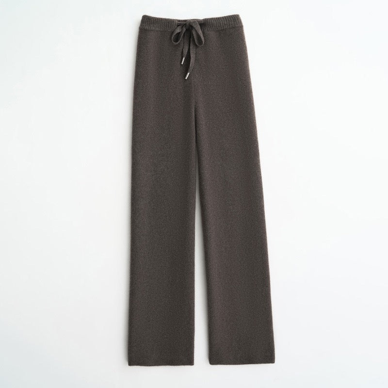 2024 NEW Cashmere Wide-Leg Pants - Thickened Knitted Woolen Trousers