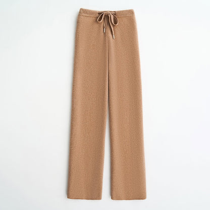 2024 NEW Cashmere Wide-Leg Pants - Thickened Knitted Woolen Trousers