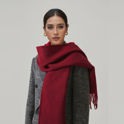 Double-Sided Hooded Wool Cape Scarf for Women – New Versatile Design