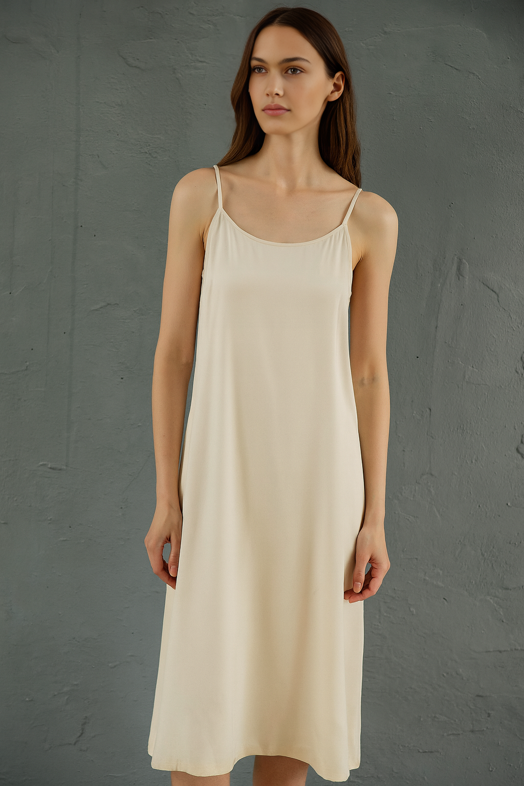 Soft Pure Linen-style cotton fabric Slip Dress for Home & Outings