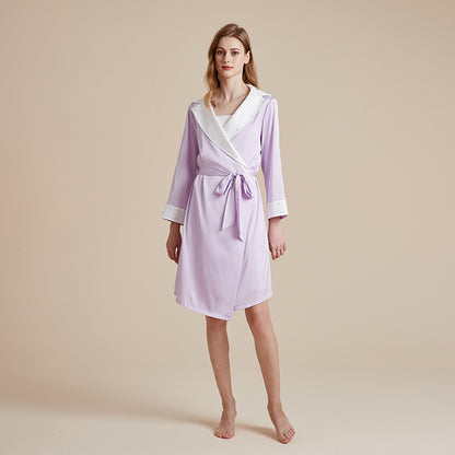 Rhinestone silky luxury robe