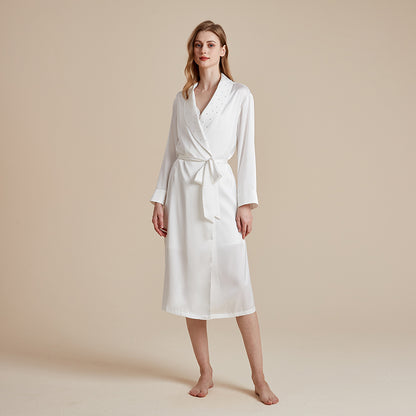 Rhinestone silky luxury robe