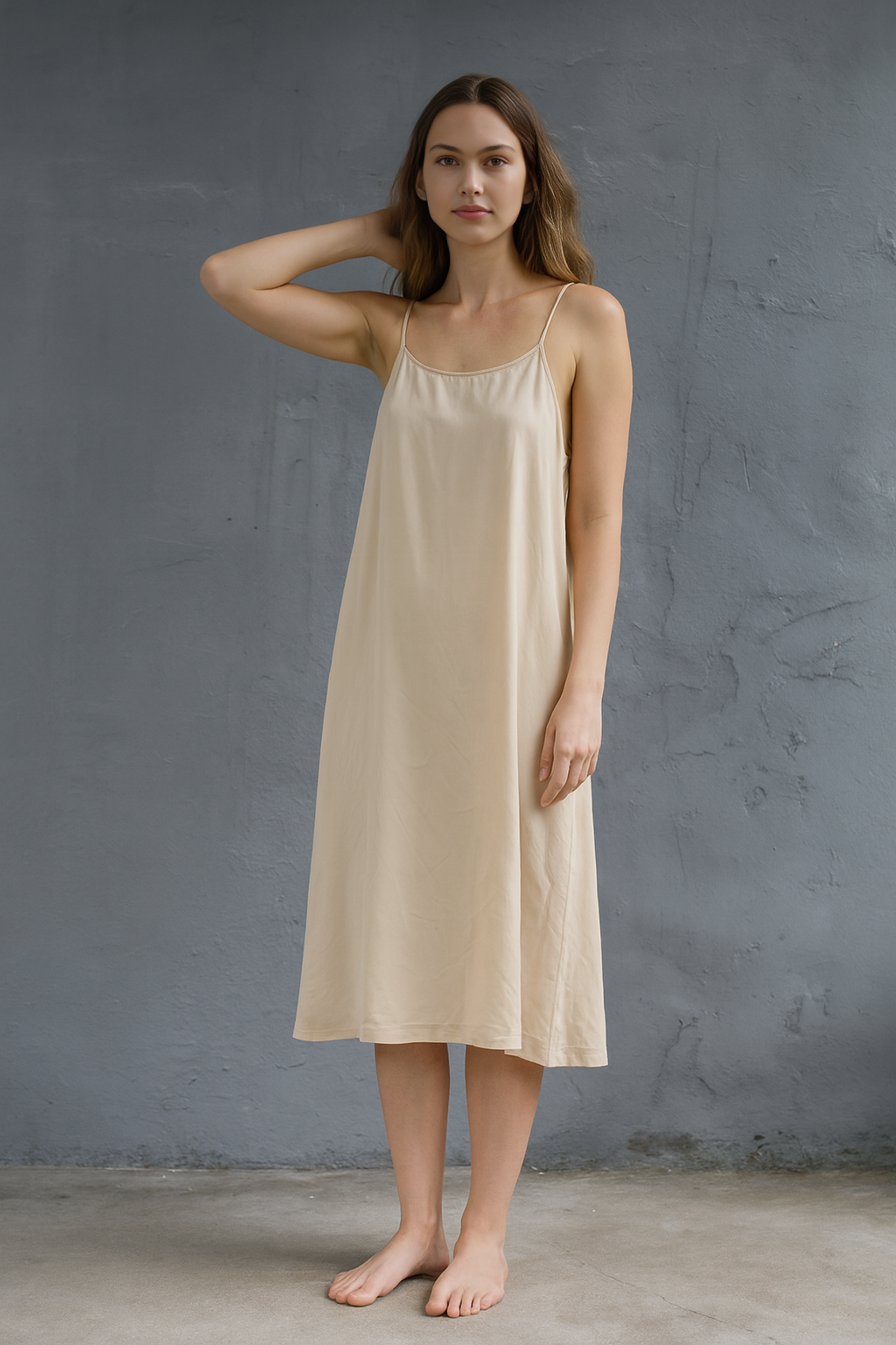 Soft Pure Linen-style cotton fabric Slip Dress for Home & Outings