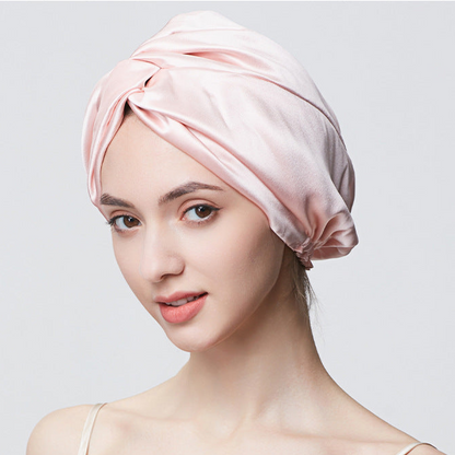 Anti-hair drop 100% mulberry silk multi-color shower cap