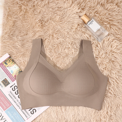 202408Anti-gravity lifting mesh wireless bra , push-up effect, and side breast support