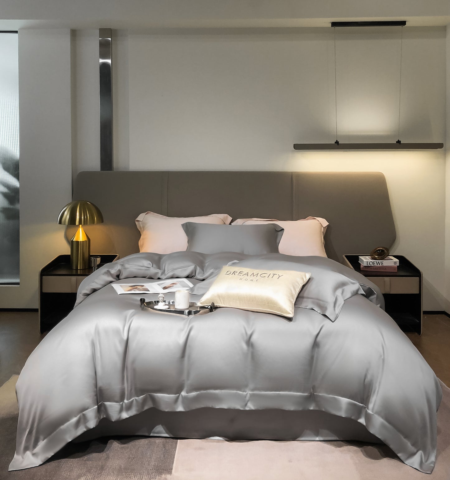 100% Tencel soft and skin-friendly four-piece bed set 06